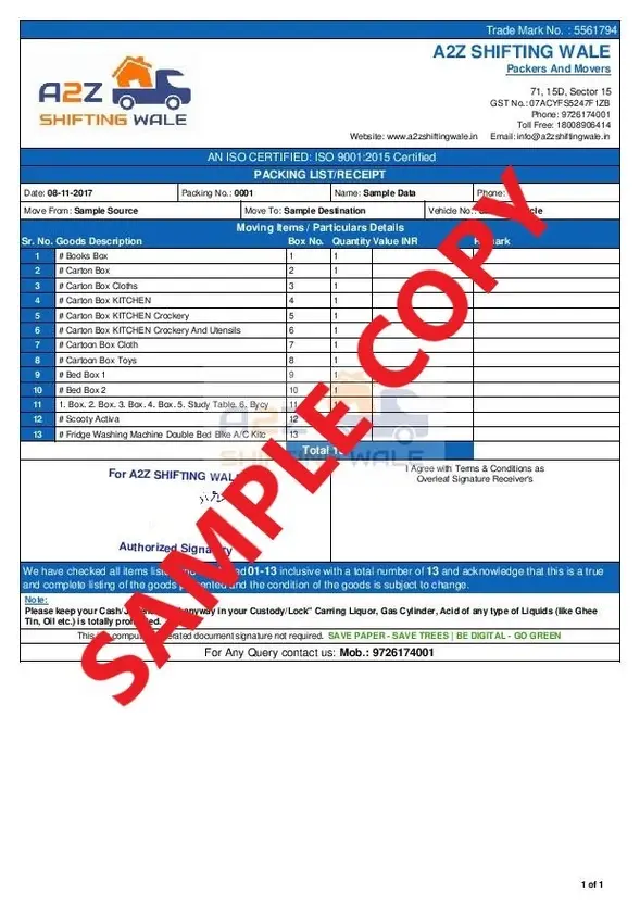 Bill For Claim invoice